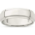 thumbnail image 1 of Sterling Silver Ss 6mm Flat With Step Edge Size 6.5 Band Made In United States qwfe060-6.5, 1 of 5
