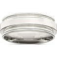 thumbnail image 1 of Sterling Silver Ss 7mm Polished Fancy Band Size 7.5 Made In United States qwb112-7.5, 1 of 6