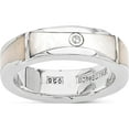 thumbnail image 1 of Sterling Silver Ss White Ice .01Ct Diamond And Mop Ring (Size 7) Made In Thailand qw150-7, 1 of 5