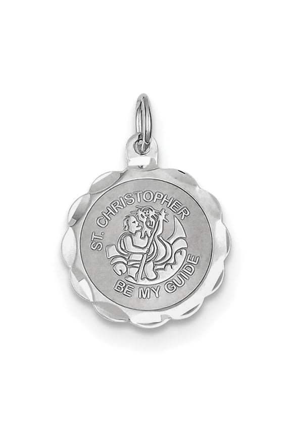 Sterling Silver St. Christopher Medal Charm