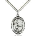 thumbnail image 1 of Sterling Silver St. Christopher Pendant 1 x 3/4 inches with Heavy Curb Chain, 1 of 1