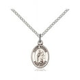 thumbnail image 1 of Sterling Silver St. Drogo Pendant 1/2 x 1/4 inches with SS Lite Curb Chain, 1 of 1