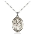 thumbnail image 1 of Sterling Silver St. Felicity Pendant 3/4 x 1/2 inches with Sterling Silver Lite Curb Chain, 1 of 1