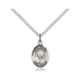 thumbnail image 1 of Sterling Silver St. Gianna Pendant 1/2 x 1/4 inches with Sterling Silver Lite Curb Chain, 1 of 1