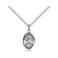 thumbnail image 1 of Sterling Silver St. Januarius Pendant 1/2 x 1/4 inches with Sterling Silver Lite Curb Chain, 1 of 1
