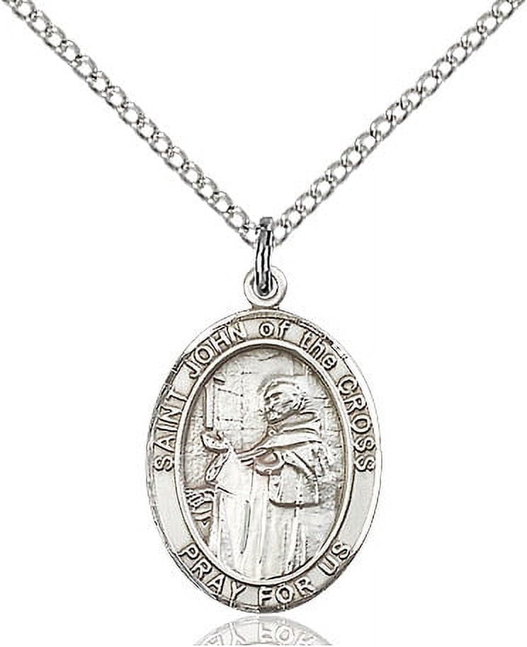 Sterling Silver St. John of the Cross Pendant 3/4 x 1/2 inches with ...
