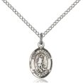 thumbnail image 1 of Sterling Silver St. Lazarus Pendant 1/2 x 1/4 inches with Sterling Silver Lite Curb Chain, 1 of 1
