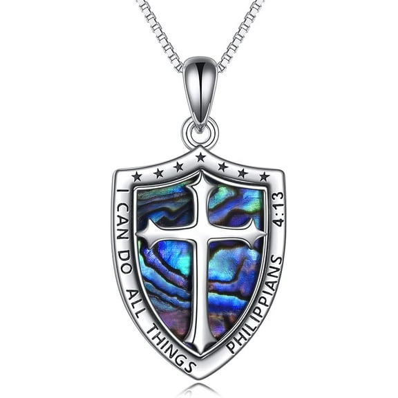 Sterling Silver St Michael/St Christopher/Jesus/Virgin Mary Necklace for Men Women Catholic/Protector/Talisman Michael Archangel Medal Necklace Jewelry 18+2"