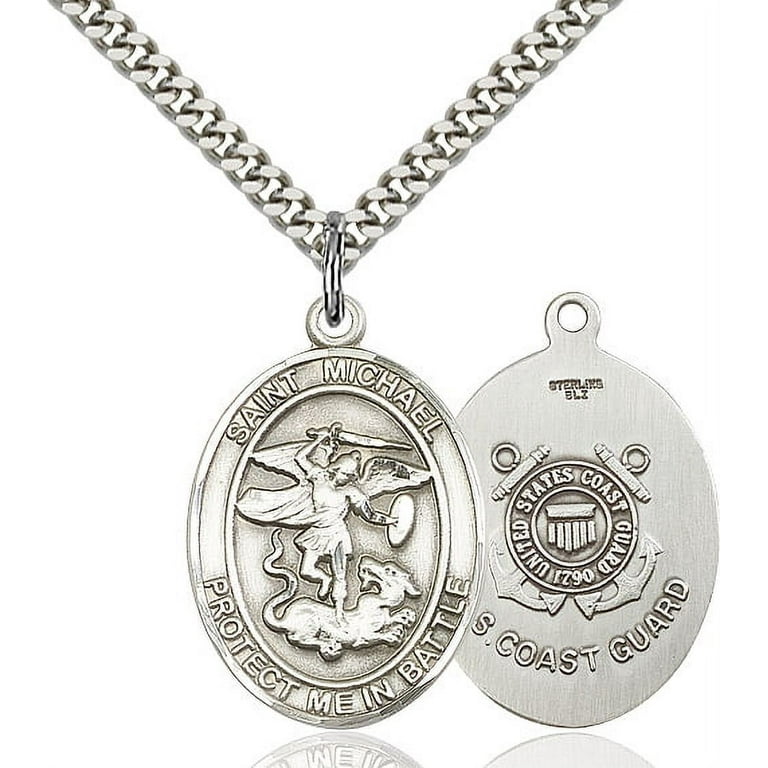 Saint michael hotsell silver pendant