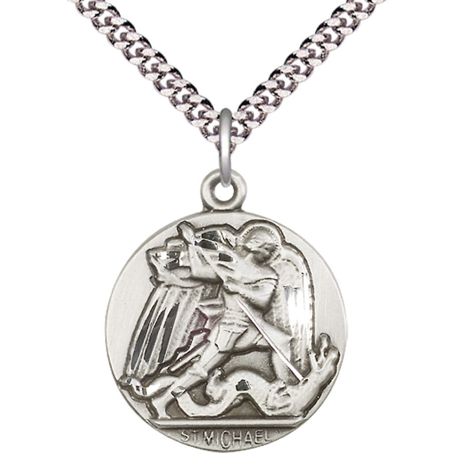 Sterling Silver St. Michael the Archangel Pendant - Walmart.com