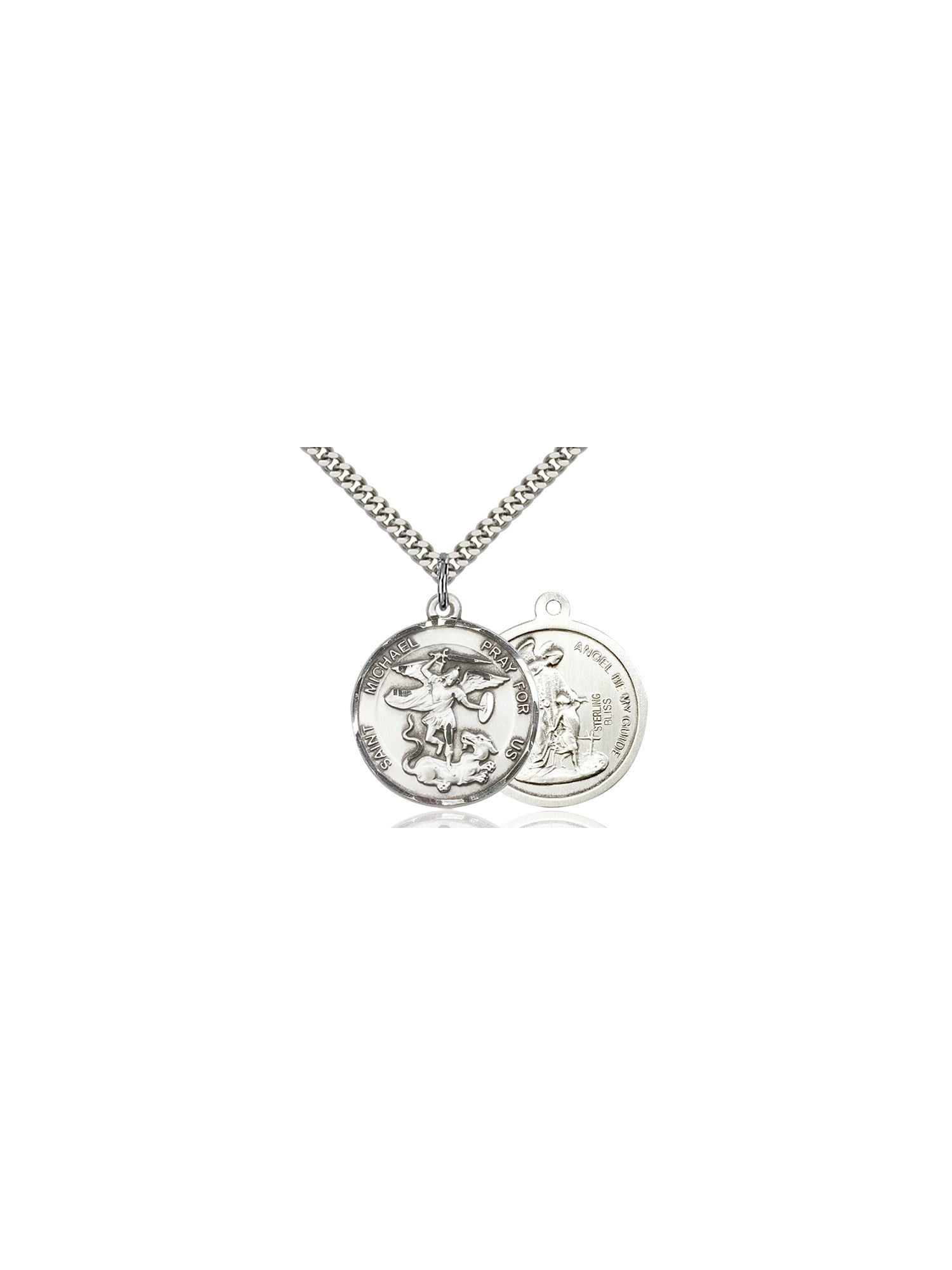 Sterling Silver St. Michael the Archangel Pendant - Walmart.com