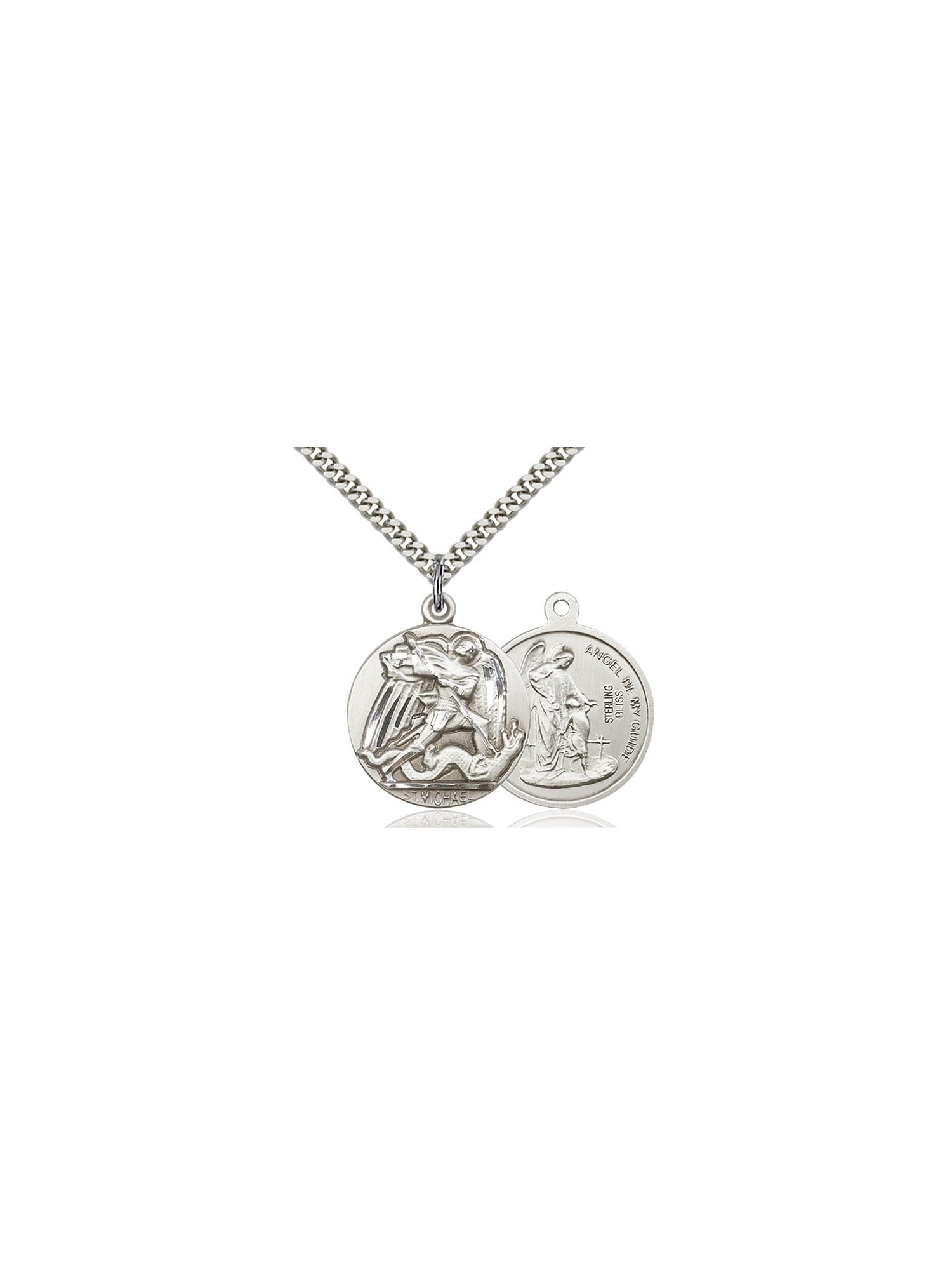 Sterling Silver St. Michael the Archangel Pendant - Walmart.com