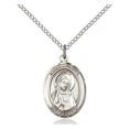 thumbnail image 1 of Sterling Silver St. Monica Pendant 3/4 x 1/2 inches with Sterling Silver Lite Curb Chain, 1 of 1