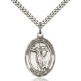 thumbnail image 1 of Sterling Silver St. Paul of the Cross Pendant 1 x 3/4 inches with Heavy Curb Chain, 1 of 1