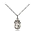 thumbnail image 1 of Sterling Silver St. Raphael the Archangel Pendant 1/2 x 1/4 inches with Sterling Silver Lite Curb Chain, 1 of 1