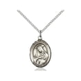 thumbnail image 1 of Sterling Silver St. Rose of Lima Pendant 3/4 x 1/2 inches with Sterling Silver Lite Curb Chain, 1 of 1