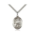 thumbnail image 1 of Sterling Silver St. Sarah Pendant 1 x 3/4 inches with Heavy Curb Chain, 1 of 1