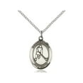thumbnail image 1 of Sterling Silver St. Sebastian/Ice Hockey Pendant 3/4 x 1/2 inches with Sterling Silver Lite Curb Chain, 1 of 1