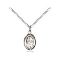 thumbnail image 1 of Sterling Silver St. Zachary Pendant 1/2 x 1/4 inches with Sterling Silver Lite Curb Chain, 1 of 1