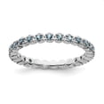 thumbnail image 1 of Sterling Silver Stackable Aquamarine Ring - .34 cwt - Size 5, 1 of 2
