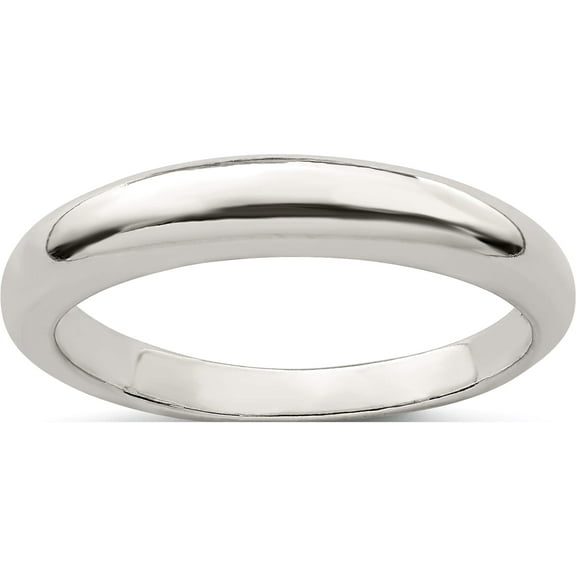 Sterling Silver Stackable Band (Size 8) Made In India qr500-8