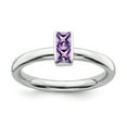 thumbnail image 1 of Sterling Silver Stackable Expressions Amethyst Ring, 1 of 8