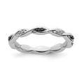 thumbnail image 1 of Sterling Silver Stackable Expressions Black & White Diamond Ring, 1 of 1