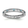 thumbnail image 1 of Sterling Silver Stackable Expressions Blue Topaz Ring - Size 10, 1 of 3