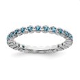 thumbnail image 1 of Sterling Silver Stackable Expressions Blue Topaz Ring, 1 of 1