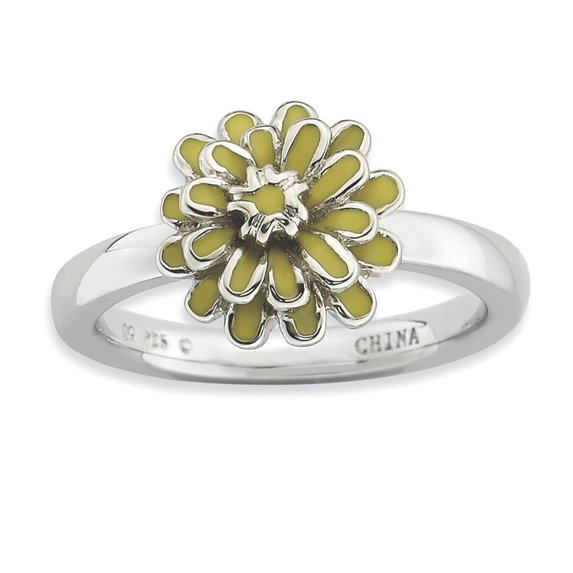 Sterling Silver Stackable Expressions Calendula Ring - Size 9