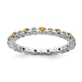 thumbnail image 1 of Sterling Silver Stackable Expressions Citrine & Diamond Ring - Size 5, 1 of 3