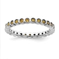 thumbnail image 1 of Sterling Silver Stackable Expressions Citrine Ring - Size 7, 1 of 3