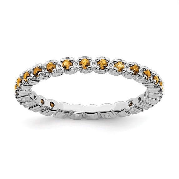 Sterling Silver Stackable Expressions Citrine Ring