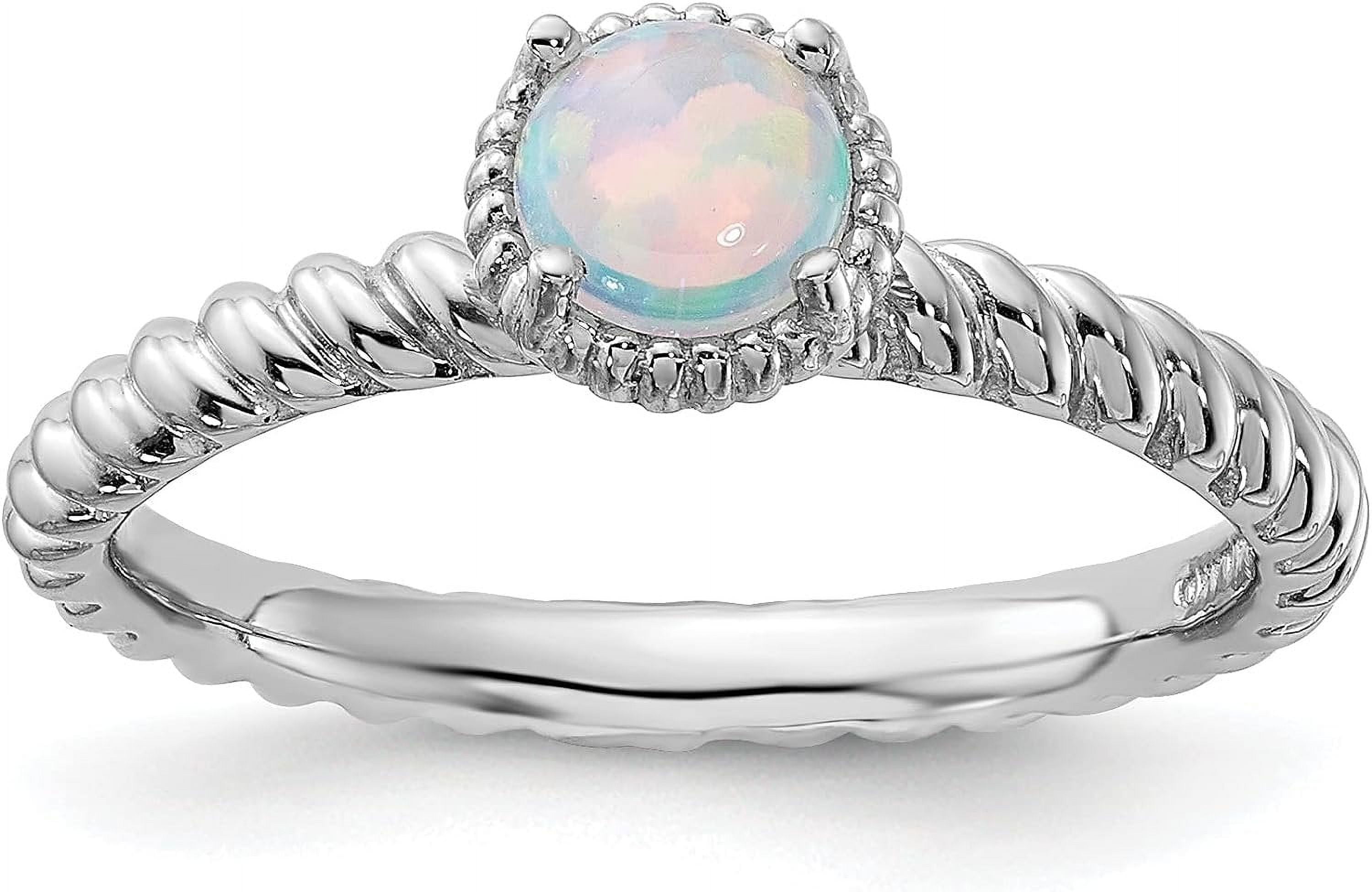 Sterling Silver Stackable Expressions Created Opal Ring Sterling Silver Stackable Expressions Created Opal Ring