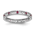 thumbnail image 1 of Sterling Silver Stackable Expressions Created Ruby Filigree Ring Size 10, 1 of 5