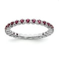 thumbnail image 1 of Sterling Silver Stackable Expressions Created Ruby Ring, 1 of 1