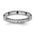 thumbnail image 1 of Sterling Silver Stackable Expressions Created Sapphire Filigree Ring Size 9, 1 of 5