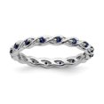 thumbnail image 1 of Sterling Silver Stackable Expressions Created Sapphire Ring, 1 of 1