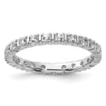 thumbnail image 1 of Sterling Silver Stackable Expressions Created White Sapphire Ring, 1 of 5