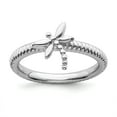 thumbnail image 1 of Sterling Silver Stackable Expressions Dragonfly Ring - Size 8, 1 of 3