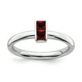 thumbnail image 1 of Sterling Silver Stackable Expressions Garnet Ring, 1 of 8
