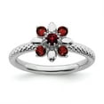 thumbnail image 1 of Sterling Silver Stackable Expressions Garnet Ring, 1 of 1