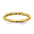 thumbnail image 1 of Sterling Silver Stackable Expressions Gold Plated Nugget Cable Ring Size 9, 1 of 5