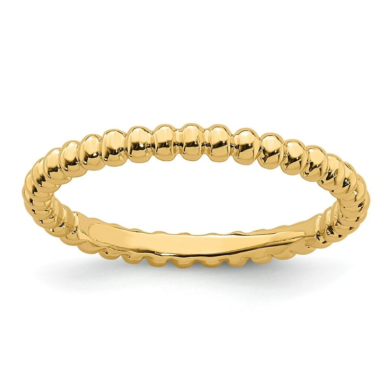 Sterling Silver Stackable Expressions Beaded 2.25mm Ring Sterling Silver Stackable Expressions Beaded 2.25mm Ring