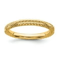 thumbnail image 1 of Sterling Silver Stackable Expressions Gold-plated Patterned Ring, 1 of 1