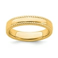 thumbnail image 1 of Sterling Silver Stackable Expressions Gold-plated Ring - Size 10, 1 of 3