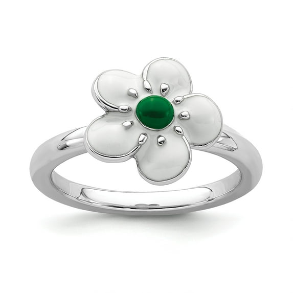 Sterling Silver Stackable Expressions Hawthorn Ring - Size 7