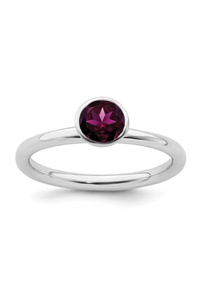 Sterling Silver Stackable Expressions High 5mm June Swarovski Ring