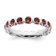 thumbnail image 1 of Sterling Silver Stackable Expressions January Swarovski Ring, 1 of 1