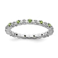 thumbnail image 1 of Sterling Silver Stackable Expressions Peridot & Diamond Ring, 1 of 1